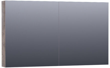 Brauer Plain Spiegelkast - 120x70x15cm - 2 links/rechtsdraaiende spiegeldeuren - MFC - grey Canyon SK-PL120GC Grey Canyon (Hout)