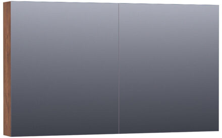 Brauer Plain Spiegelkast - 120x70x15cm - 2 links/rechtsdraaiende spiegeldeuren - MFC - viking shield SK-PL120VS Viking Shield (Hout)