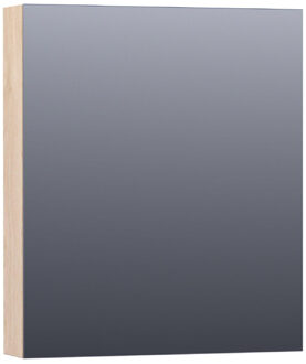 Brauer Plain Spiegelkast - 60x70x15cm - 1 rechtsdraaiende spiegeldeur - MFC - legno calore SK-PL60RLC Legno Calore (Hout)