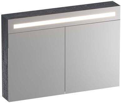 Brauer Promise Deluxe Spiegelkast - 100 cm - met Directe Verlichting - 2 Dubbelzijdige Spiegeldeuren - Damascus