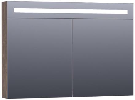 Brauer Promise Deluxe Spiegelkast - 100 cm - met Directe Verlichting - 2 Dubbelzijdige Spiegeldeuren - Grove