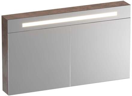 Brauer Promise Deluxe Spiegelkast - 120 cm - met Directe Verlichting - 2 Dubbelzijdige Spiegeldeuren - Erosion
