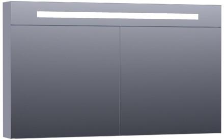 Brauer Promise Deluxe Spiegelkast - 120 cm - met Directe Verlichting - 2 Dubbelzijdige Spiegeldeuren - Mat Grijs