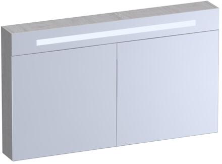 Brauer Promise Deluxe Spiegelkast - 120 cm - met Verlichting - 2 Dubbelzijdige Spiegeldeuren - Forest Seashell