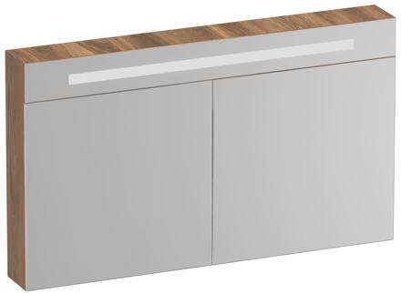 Brauer Promise Deluxe Spiegelkast - 120 cm - met Verlichting - 2 Dubbelzijdige Spiegeldeuren - Honey