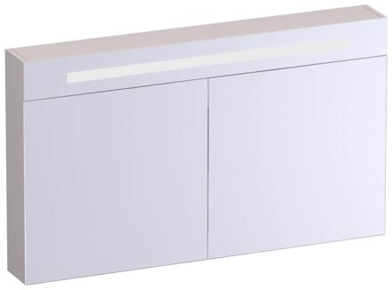 Brauer Promise Deluxe Spiegelkast - 120 cm - met Verlichting - 2 Dubbelzijdige Spiegeldeuren - Mat Zand