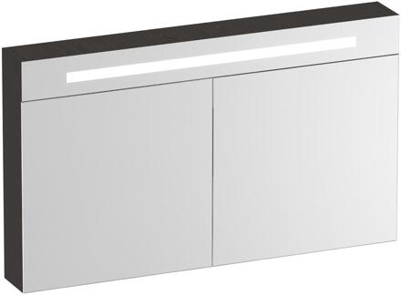 Brauer Promise Deluxe Spiegelkast - 120 cm - met Verlichting - 2 Dubbelzijdige Spiegeldeuren - Timber Anthracite