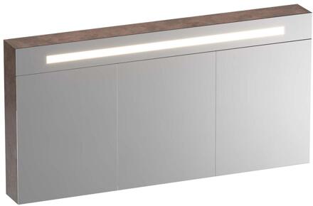 Brauer Promise Deluxe Spiegelkast - 140 cm - met Directe Verlichting - 3 Dubbelzijdige Spiegeldeuren - Erosion