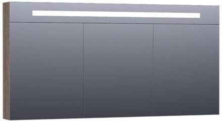 Brauer Promise Deluxe Spiegelkast - 140 cm - met Directe Verlichting - 3 Dubbelzijdige Spiegeldeuren - Grove