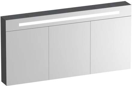 Brauer Promise Deluxe Spiegelkast - 140 cm - met Verlichting - 3 Dubbelzijdige Spiegeldeuren - Timber Grey