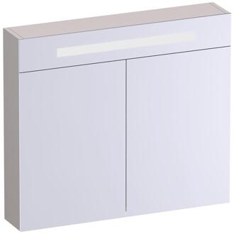 Brauer Promise Deluxe Spiegelkast - 80 cm - met Verlichting - 2 Dubbelzijdige Spiegeldeuren - Mat Zand