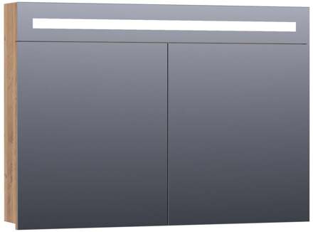 Brauer Promise Spiegelkast - 100 cm - met Directe Verlichting - 2 Enkelzijdige Spiegeldeuren - Chateau