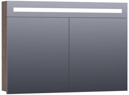 Brauer Promise Spiegelkast - 100 cm - met Directe Verlichting - 2 Enkelzijdige Spiegeldeuren - Grove