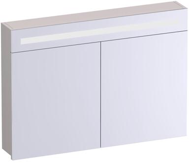 Brauer Promise Spiegelkast - 100 cm - met Verlichting - 2 Spiegeldeuren - Mat Zand