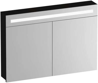 Brauer Promise Spiegelkast - 100 cm - met Verlichting - 2 Spiegeldeuren - Timber Black