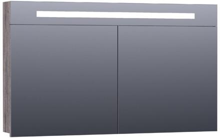 Brauer Promise Spiegelkast - 120 cm - met Directe Verlichting - 2 Enkelzijdige Spiegeldeuren - Driftwood