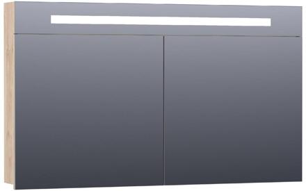 Brauer Promise Spiegelkast - 120 cm - met Directe Verlichting - 2 Enkelzijdige Spiegeldeuren - Forest Wheat