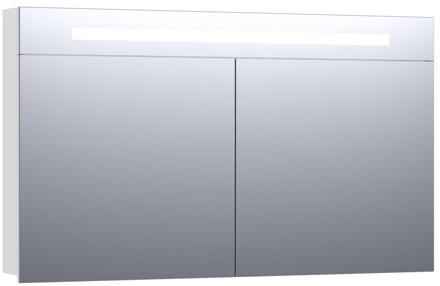 Brauer Promise Spiegelkast - 120 cm - met Directe Verlichting - 2 Enkelzijdige Spiegeldeuren - Hoogglans Wit