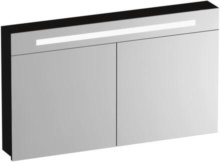 Brauer Promise Spiegelkast - 120 cm - met Verlichting - 2 Spiegeldeuren - Timber Black