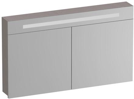 Brauer Promise Spiegelkast - 120 cm - met Verlichting - 2 Spiegeldeuren - Timber Greige