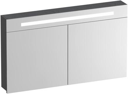 Brauer Promise Spiegelkast - 120 cm - met Verlichting - 2 Spiegeldeuren - Timber Grey