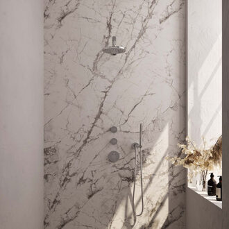 Brauer Regendoucheset Inbouw Plafond Brauer 30cm Rond Glans Chroom 3 Greeps Thermostaatkraan Glijstang en Staafhanddouche