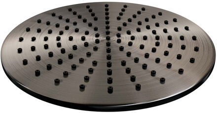 Brauer Regendoucheset Opbouw Brauer Gunmetal Carving 20 cm Thermostatisch met Handdouche 3-Standen Geborsteld Gunmetal