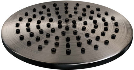 Brauer Regendoucheset Opbouw Brauer Gunmetal Carving 20 cm Thermostatisch met Staaf Handdouche Geborsteld Gunmetal