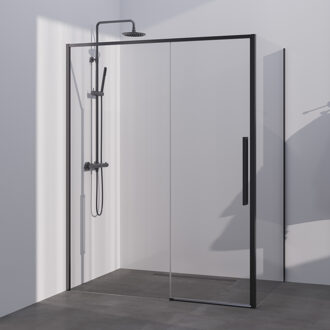 Brauer Season douchecabine model B met schuifdeur helder glas 160x100x200 omkeerbaar incl. glascoating Season-Gunmetal