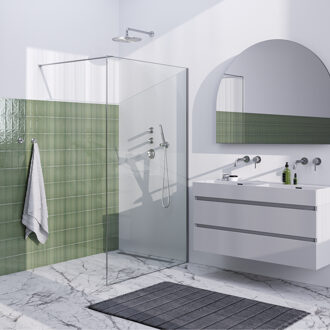 Brauer Season Inloopdouche helder glas met frame 120x200cm - geborsteld RVS GS-SEID1H120200NG RVS geborsteld