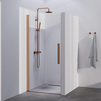 Brauer Season nisdeur model A met draaideur helder glas 60x200 omkeerbaar incl. glascoating Season-Koper