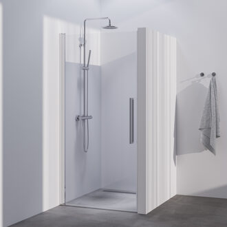 Brauer Season nisdeur model A met draaideur helder glas 90x200 omkeerbaar incl. glascoating Season-Chroom