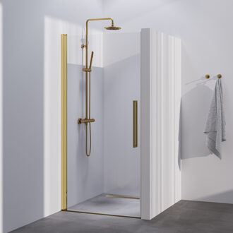 Brauer Season nisdeur model A met draaideur helder glas 90x200 omkeerbaar incl. glascoating Season-Goud