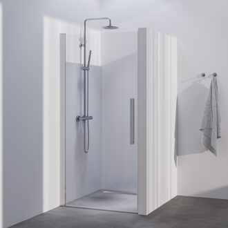 Brauer Season nisdeur model A met draaideur helder glas 90x200 omkeerbaar incl. glascoating Season-RVS-kleurig