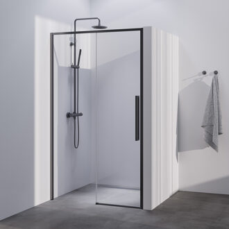 Brauer Season nisdeur model B met schuifdeur helder glas 100x200 omkeerbaar incl. glascoating Season-Gunmetal