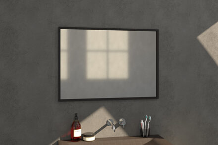 Brauer Silhouette 100x70cm spiegel met zwarte omlijsting