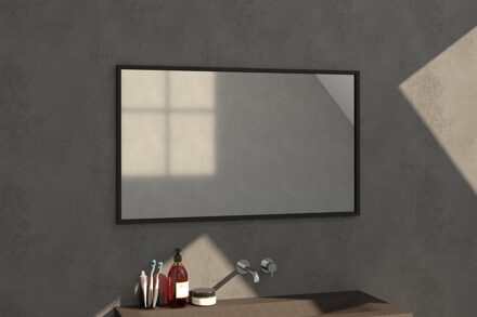 Brauer Silhouette 120 spiegel 118x70cm zwart aluminium