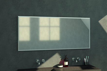 Brauer Silhouette 160x70cm spiegel met RVS look omlijsting