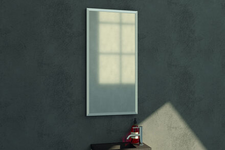 Brauer Silhouette 40x80cm spiegel met RVS look omlijsting