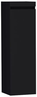 Brauer Solution Badkamerkast - 120x35x35cm - 1 greeploze linksdraaiende deur - MDF - mat zwart 7813 Zwart mat