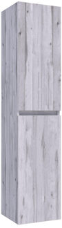 Brauer Solution Badkamerkast - 160x35x35cm - 2 greeploze links- rechtsdraaiende deur - MFC - Birch HK-SL160BR Birch (Hout)
