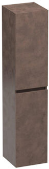 Brauer Solution Badkamerkast - 160x35x35cm - 2 greeploze links- rechtsdraaiende deur - MFC - Rusty HK-SL160RU Rusty Mat (Bruin)