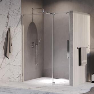 Brauer Stellar - Nisdeur - 2-Delig - Draaiend - Helder Glas - 160 x 200 cm - Omkeerbaar - incl. Glascoating - Chroom