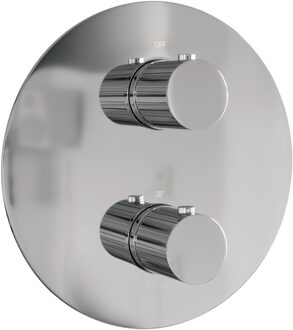 Brauer Stripe 3-weg inbouwthermostaat rond met in- en afbouwdelen chroom