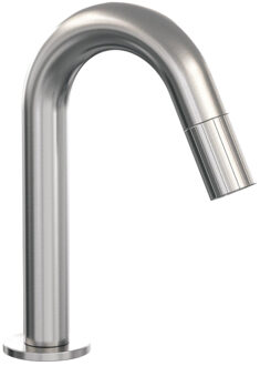 Brauer Stripe Fonteinkraan - opbouw - gebogen uitloop - RVS-kleurig geborsteld PVD 5-NG-464