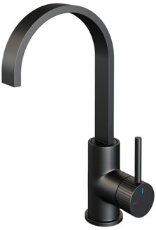 Brauer Stripe Hoge Opbouw Wastafelmengkraan - draaibare platte uitloop - model A - mat zwart 5-S-003-S5