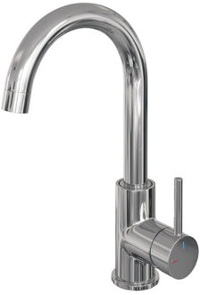 Brauer Stripe Hoge Opbouw Wastafelmengkraan - draaibare ronde uitloop - model A - chroom 5-CE-003-R5