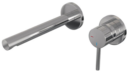 Brauer Stripe Inbouw Wastafelmengkraan - rechte uitloop en rozetten - model A1 - chroom 5-CE-331