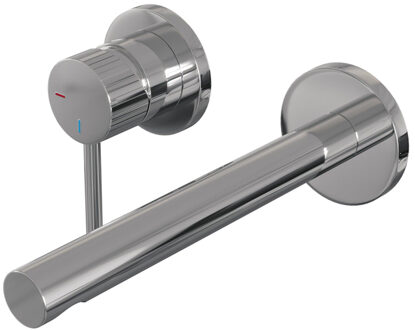 Brauer Stripe Inbouw Wastafelmengkraan - rechte uitloop en rozetten - model A2 - chroom 5-CE-335