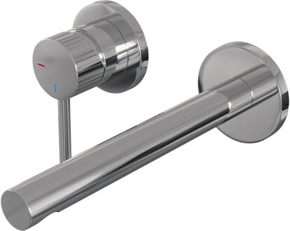 Brauer Stripe Inbouw Wastafelmengkraan - rechte uitloop en rozetten - model A2 - chroom 5-CE-335